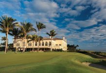 In March of 1924, founding members established the Gulf Stream Golf Club, and Mizner was commissioned to design its clubhouse. Facing a looming deadline, Mizner is believed to have delivered all plans and sketches for the clubhouse in six hours.