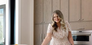 Adelyn Charles Collection founder Alex Thies with the line’s Judy bowls. Photo courtesy of Adelyn Charles Collection